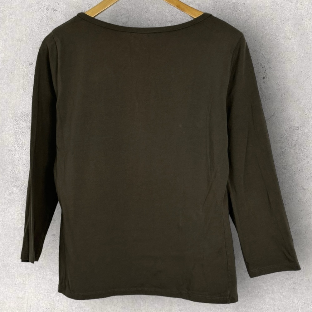 Weekend MaxMara Grey Long Sleeve Top Blouse Size XL Minimalist Designer Stretch - Picture 9 of 10